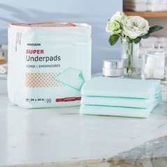 10 McKesson Moderate Absorbency Disposable Adult Bed Pad Underpads 30×30″