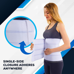 Abdominal Binder 6- 9-2 Inch Compression Belt Wrap for Men & Women (30″-105″)