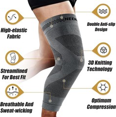 NEENCA Compression Leg Sleeve – Long Knee Sleeve, Ultra-thin Leg Sleeve with Gra