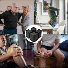 Bed Risers Heavy Duty, Oversized Furniture 3 inch, Black 4 Pack