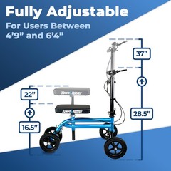 Economy KneeRover® Steerable Knee Walker Metallic Blue – Refurbished
