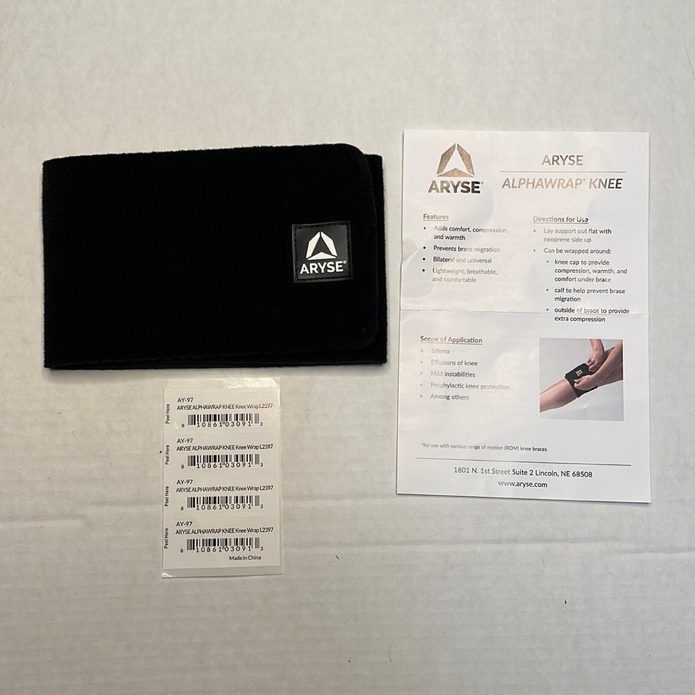 Aryse AY-97 AlphaAWrap knee wrap support L2397 size U UniversaL NEW