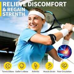 2 Pack Tennis Elbow Brace with Counterforce Compression Elbow Strap for Tenn…