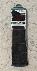 SockWell Circulator Men’s Moderate Graduated Compression Socks Charcoal Sz M-L