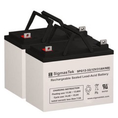 CTM HS-2800 Replacement Battery Set By SigmasTek – 12V 32AH NB GEL