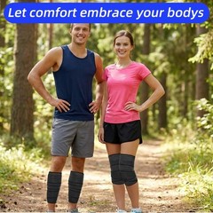 2 PCS Extra Long Elastic Knee Wrap Compression Bandage Brace , Adjustable Com…