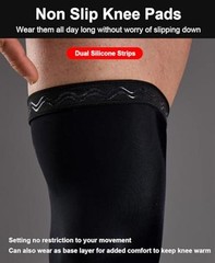 SUJAYU 2 Pairs Full Leg Compression Sleeve, Calf XX-Large Black+black