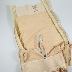Caromed Post-Surgical Compression Garment Above The Knee Satin Girdle Nude SZ LG