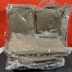 Tan 522 Leather Seat Cover Set Front Bottom & Lean Back Fit Silverado Sierra