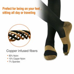 6 Pairs 20-30mmHg Copper Compression Socks Graduated Support Mens Womens S-XXL