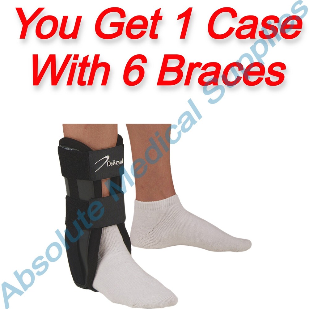 *6-Packs* DeRoyal Foam Ankle Brace Stirrup Style 10″ High Standard AB2340-06