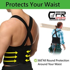 Back Brace Lower Lumbar Support Waist Suspender Belt for Heavy Duty Lifting Pain