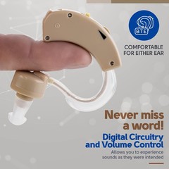 Ultra-Compact Behind-The-Ear Hearing Aid with Noise Reduction Technology