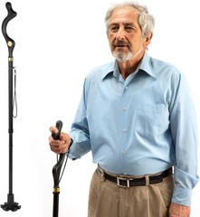 Adjustable 40 Inch Black Walking Cane Comfortable Lightweight Travel Walking …