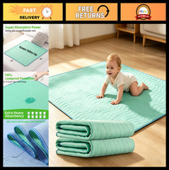 Washable Incontinence Bed Pads 34″x36″ (2 Pack) – Heavy Absorbency, Waterproof,