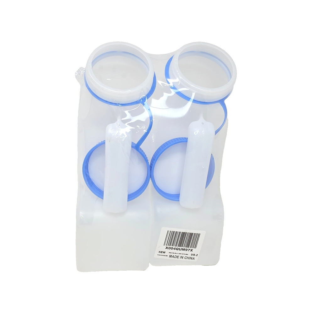 2 Pack Urinals For Men Glow In The Dark Lid Travel Pee Bottle 32Oz/1000ml