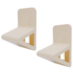 2 Pcs Shower Foot Rest No-Drill Wall Mounted For Shaving Legs (Cream Yellow)