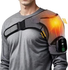 Electric Heated Shoulder Massager With Vibration Massage Brace Joint Pain Relief