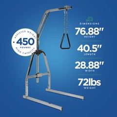 Lumex Bariatric Trapeze Bar w/ Triangle Handgrip 450 lb Capacity (Open Box)