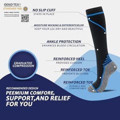 8 Pairs Compression Small-Medium 00-8 pairs-blue/yellow/grey/white line-NEW