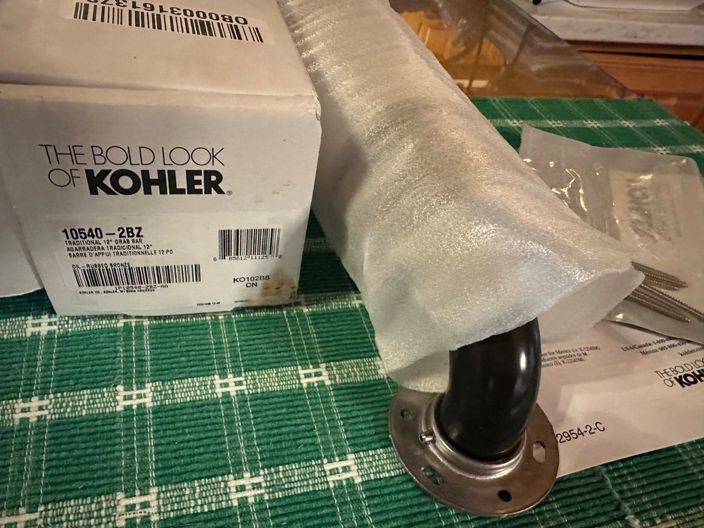 Kohler 10540-2BZ Traditional 12″ Grab Bar – Oil Rubbed Bronze ADA Compliant New
