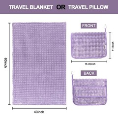 SOCHOW Travel Blanket for Airplane Train and Car, Soft 43″x60″, Dusty Purple