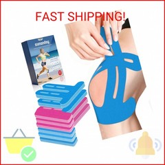 20 PCS Waterproof Kinesiology Tape for Shoulders/Knees,Precut Strips for Knee Pa