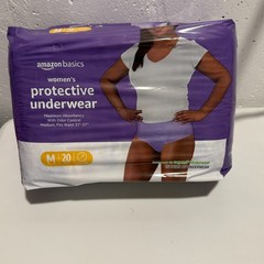 Amazon Basics Women’s Protective Underwear Incontinence Size Medium 20 count