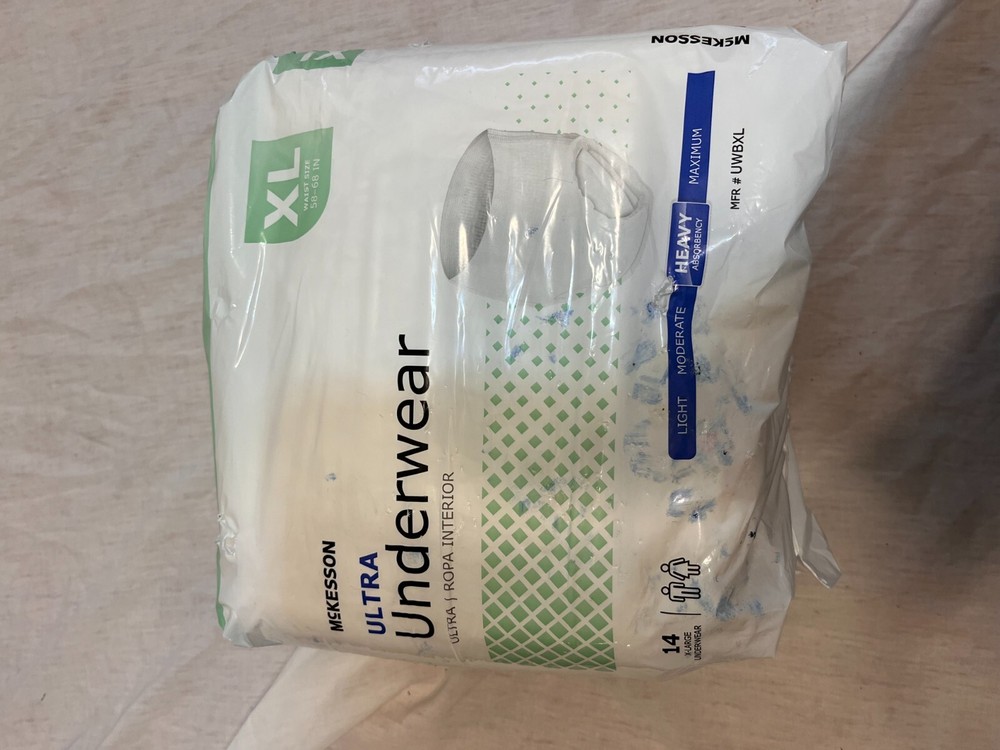 McKesson Adult Disposable Pull On Up Underwear Diapers XL Heavy Absorbency 14 Ct