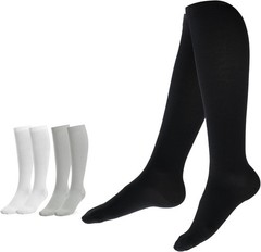 Stretchable 3 Pack Compression Socks for Daily Support Ladies Men