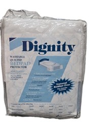 Dignity Washable Quilted BedPad Protector 34″ x 36″ Cotton Birdseye #34080 NEW