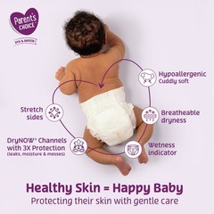 Parent’s Choice Dry & Gentle Diapers Size 8, 64 Count (Select for More Options)