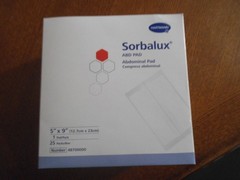 Sorbalux ABD Abdominal Sterile Pads 25 Count 5″ x 9″