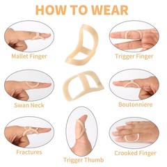 Oval Finger Splints, 5PCS Oval Trigger Finger Splint for Size 6,7,8,9,10