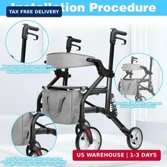 14Pcs Brake Cable Drive Rollator Replacement Parts, Brake Cable Parts for Walker