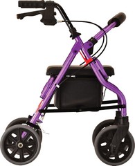NOVA Zoom 18″ Seat Hght Foldable Rolling Walker Rollator 8″ Whls-OPENBOX PURPLE