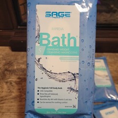 Sage Bath Cleansing Washcloth Wipes Standard Weight 8×8 6 Packs 5 Each 30 Total