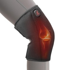 Heated Knee Brace Cordless Heating Pad Arthritis 3000mAh Battery Black Single