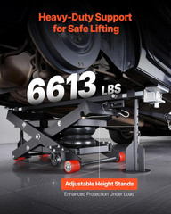 Portable Air Car Lift 3 Ton Capacity, 21.7″ Height, Heavy-Duty for SUVs & Sedans