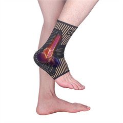 2x Copper Ankle Brace Support for Adults, Foot Pain Relief Achilles Tendonitis