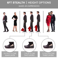 6FT CLUB Height Increase Insoles 1.5 inch Taller Adjustable Elevation Shoe Lift
