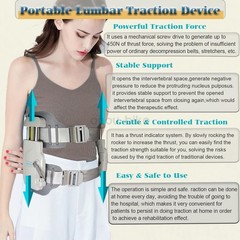 450N Force Lumbar Decompression Device Portable Home Back Stretcher Pain Relief