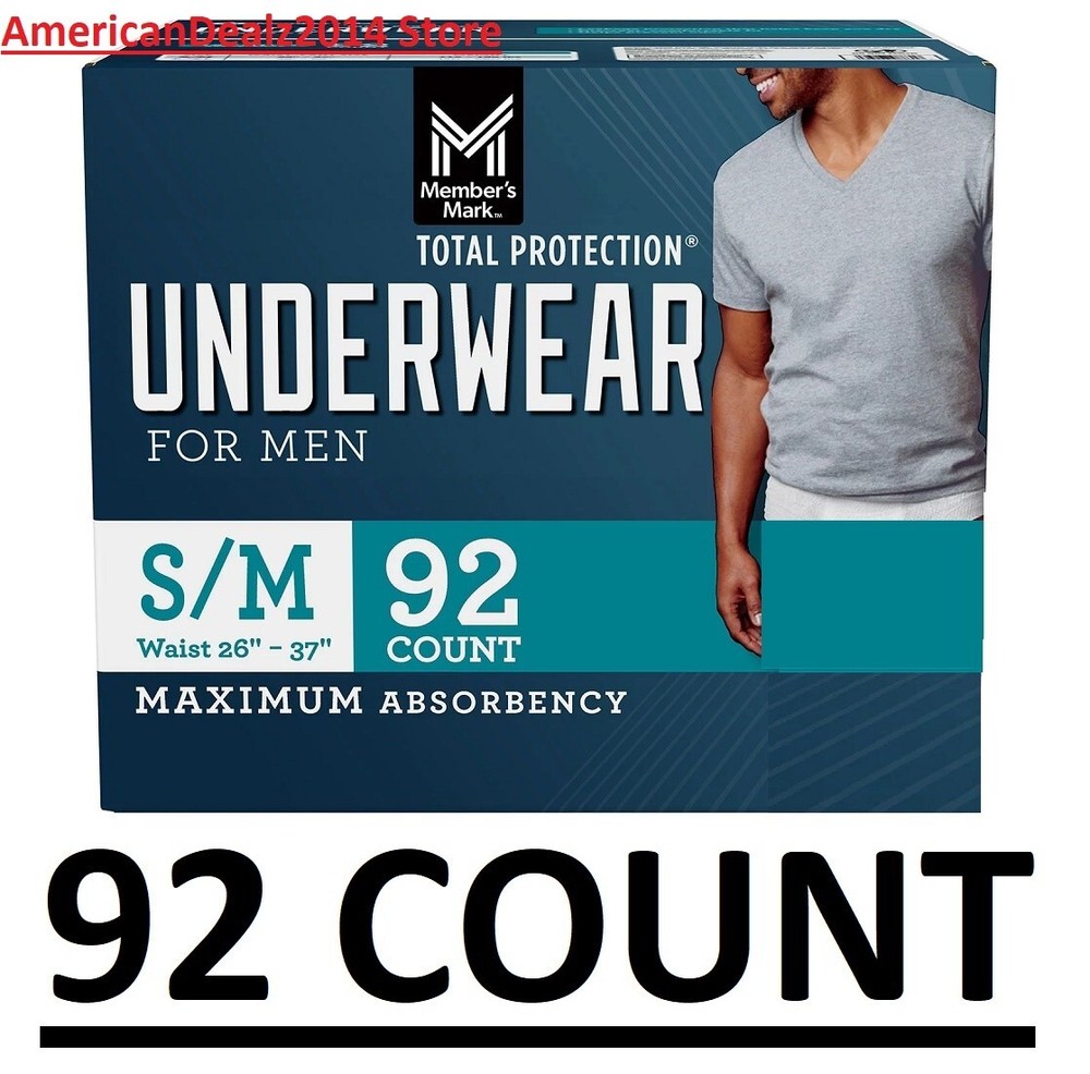Member’s Mark Total Protection Underwear for Men, Small/Medium Large/Extra Large