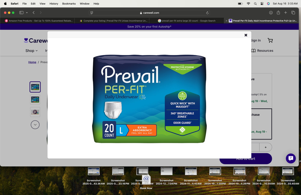 Prevail Per-Fit Unisex Incontinence Underwear – Medium Size, Bag of 20 (PF-512)