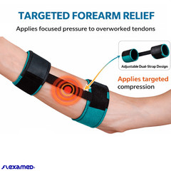 FlexaMed Tennis Elbow Counterforce Brace Strap – Golf, Pickleball Gym Support