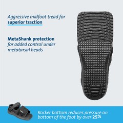 MedSurg Black Post-Op Shoe X-Large Strapless Forefoot Closure MQM4B