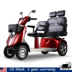 1000W 4-Wheel Heavy Duty Adjustable 3-Seat Electric Power Mobility Scooters