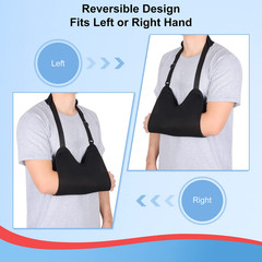 Mesh Arm Sling with Soft Shoulder Cushions, Adjustable Breathable Shoulder Immob