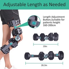 Hinged Knee Brace with Adjustable ROM Lock, ost-Surgery Recovery,Pain Relief ﻿