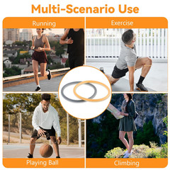 4Pcs Patella Bands Basketball, Silicone Fine Knee Bands for Knee Pain, Elastic P
